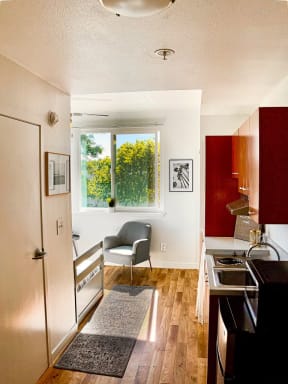 Bright Living Area at Borregas Court Apartments, Sunnyvale, CA, 94089