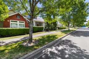 Sidewalk near the buildings