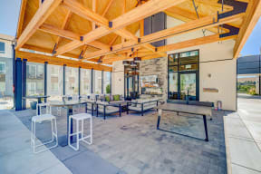the gathering place at gardner village community clubhouse with tables and chairs at Westlook, Reno, 89523