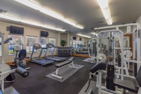 gym at apartment community