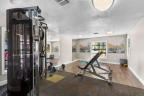 the gym at The Bentley at Maitland, Florida