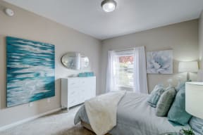 spacious apartment bedroom