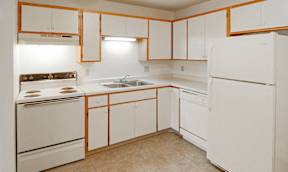 white kitchen appliances