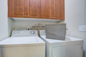 Apartments for Rent West Phoenix AZ - Del Mar - In-Unit Washer and Dryer with Storage Cabinet