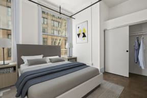 Apartments Downtown LA - Santa Fe Lofts - Spacious Bedroom with Large Closet and Oversized Windows