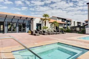 our apartments showcase an unique swimming pool