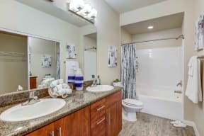 bathroom with double sink