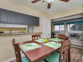 Dining area in apartment