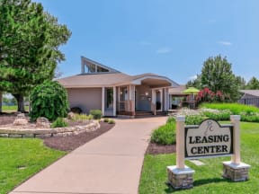 Leasing center at Cherry Hills Apartment in Wichita