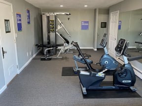 Remodeled Fitness Center at apartment complex