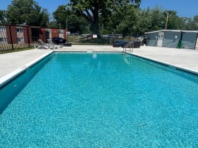 large swimming pool at an apartment complex