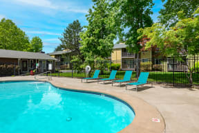 our apartments showcase a swimming pool