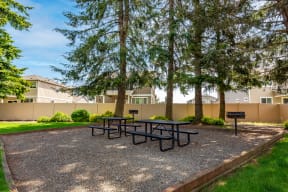 our apartments offer a park with picnic tables