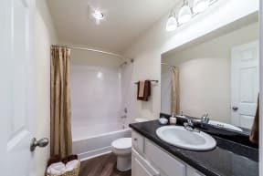 a bathroom with a sink and a toilet