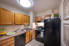 the atherton kitchen model apartment