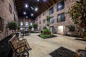 Courtyard with bench