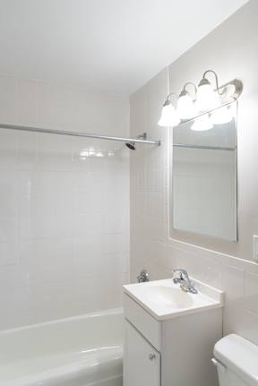 Adams Village apartments bright bathrooms