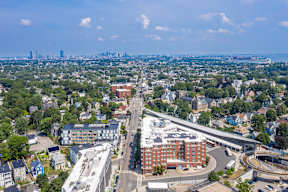 Aerial view of the city of Boston from 1943 Dot Ave
