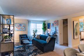 Open and Modern Living Area at Beverly Commons
