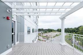 Pergola space on the 5th floor at One Wall St