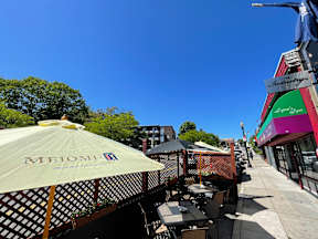 Outdoor patio at Industry Restaurant