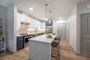 a kitchen or kitchenette at locale dallas victory park
