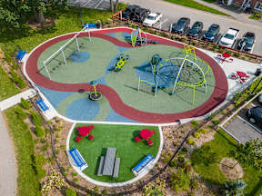 Pelham playground and seating with grilling area