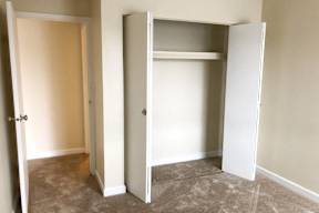 Bedroom closet at The Atherton