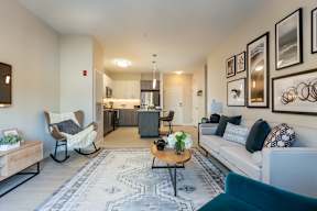 large open floor plans with lounge area and family room
