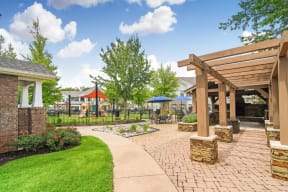 the preserve at ballantyne commons community courtyard  at Kingston Crossing Apartment Homes, Bossier City, 71111