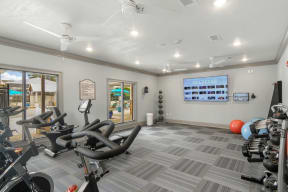 the apartments at masse corner 205 fitness room  at Parkwest Apartment Homes, Mississippi, 39402