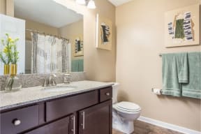 Model Master Bathroom at Reserve at Gulf Hills Apartment Homes, Ocean Springs, Mississippi