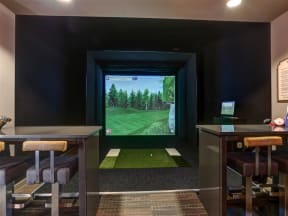 Golf Simulator at Faulkner Flats Apartment Homes, Oxford, MS