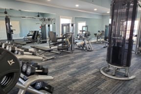 Fully Equipped Fitness Center at Reserve of Bossier City Apartment Homes, Bossier City, LA