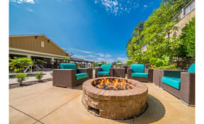 Outdoor Fire Pit at Faulkner Flats Apartment Homes, Oxford, Mississippi, 38655