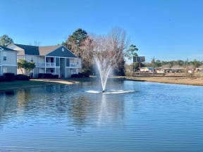 Apartment Landscape with Lake at The Pointe Apartment Homes, Gautier, Mississippi, 39553