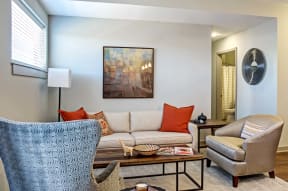 Modern Living Room at Station 40, Nashville