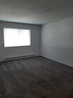 an empty room with a window