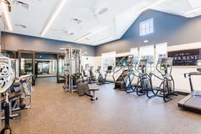 Modern Fitness Center at The Club West at Pearl River, Pearl River, New York