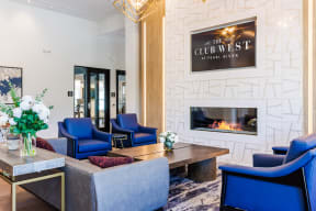 Lounge With Fireplace at The Club West at Pearl River, New York, 10965