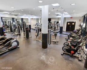 High-Tech Fitness Center at The Saratoga Apartments, Washington, DC