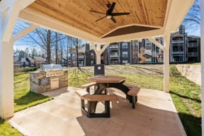 Amberwood at Lochmere, Cary NC, community picnic and grilling station