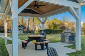 Amberwood at Lochmere, Cary NC, outdoor picnic and grilling station