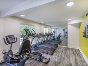 Amberwood at Lochmere, Cary NC, fitness center with cardio equipment
