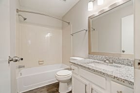 Amberwood at Lochmere, Cary NC, bathroom with spacious counter