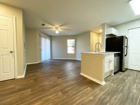 Amberwood at Lochmere, Cary NC, renovated dining room looking into living room