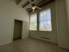 Land Bank Lofts apartments in Columbia, SC with vaulted ceilings