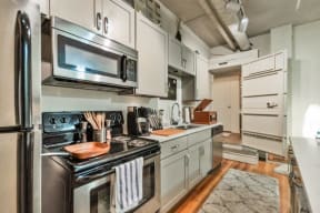 Land Bank Loft Apartments in Columbia, SC with stainless steel appliances