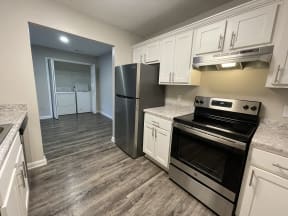Stone Gate Apartments in Charlotte, NC renovated kitchen state-of-the-art stainless steel appliances