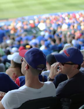baseball fans on gameday